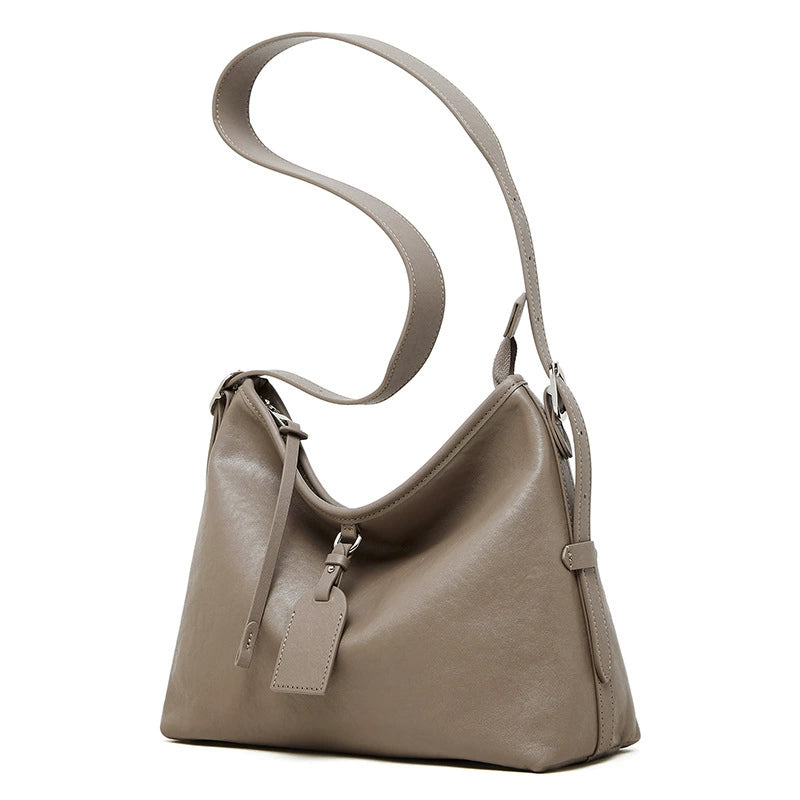 Cowhide tote bag with large capacity