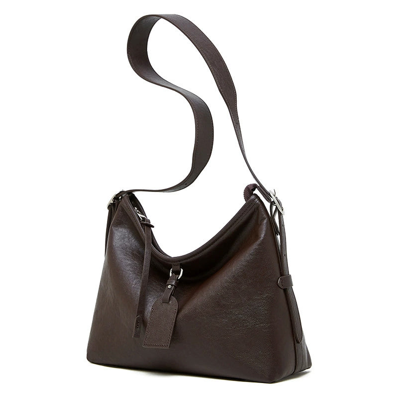Cowhide tote bag with large capacity
