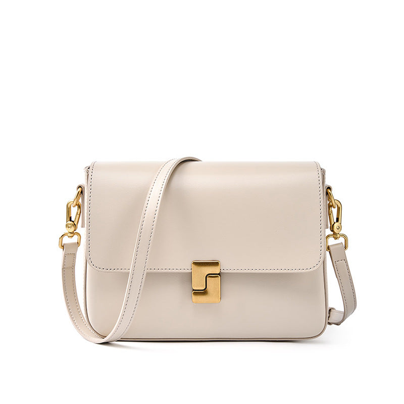 Small square bag cowhide leather bag