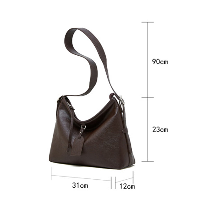 Cowhide tote bag with large capacity