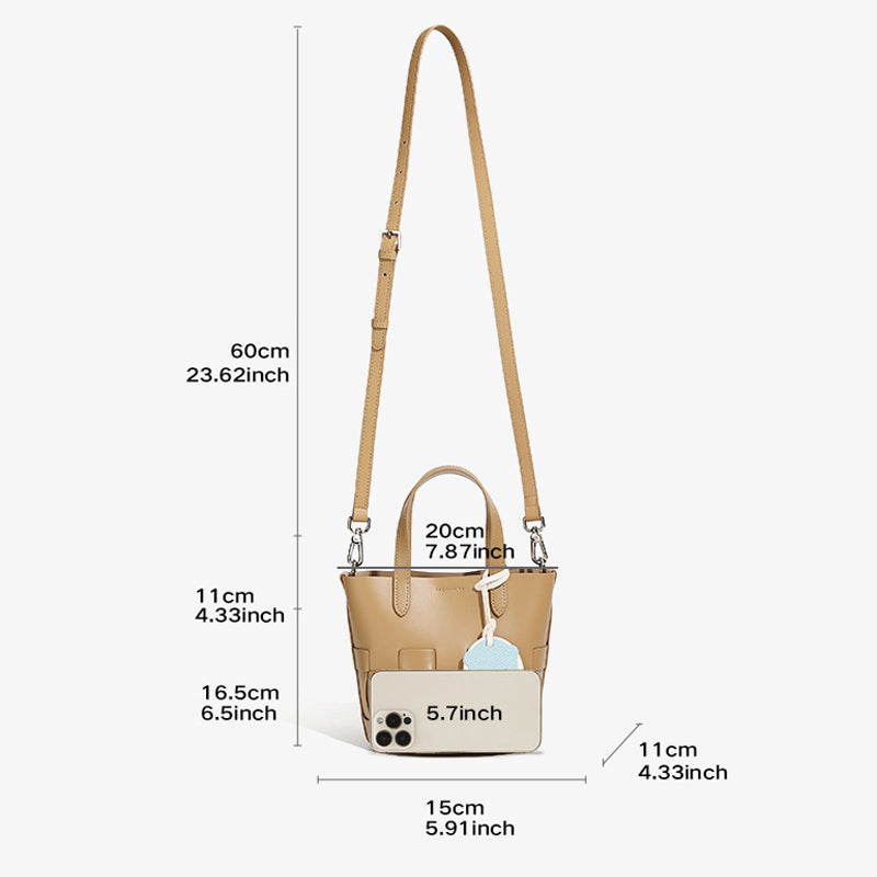 Cowhide shoulder crossbody bag